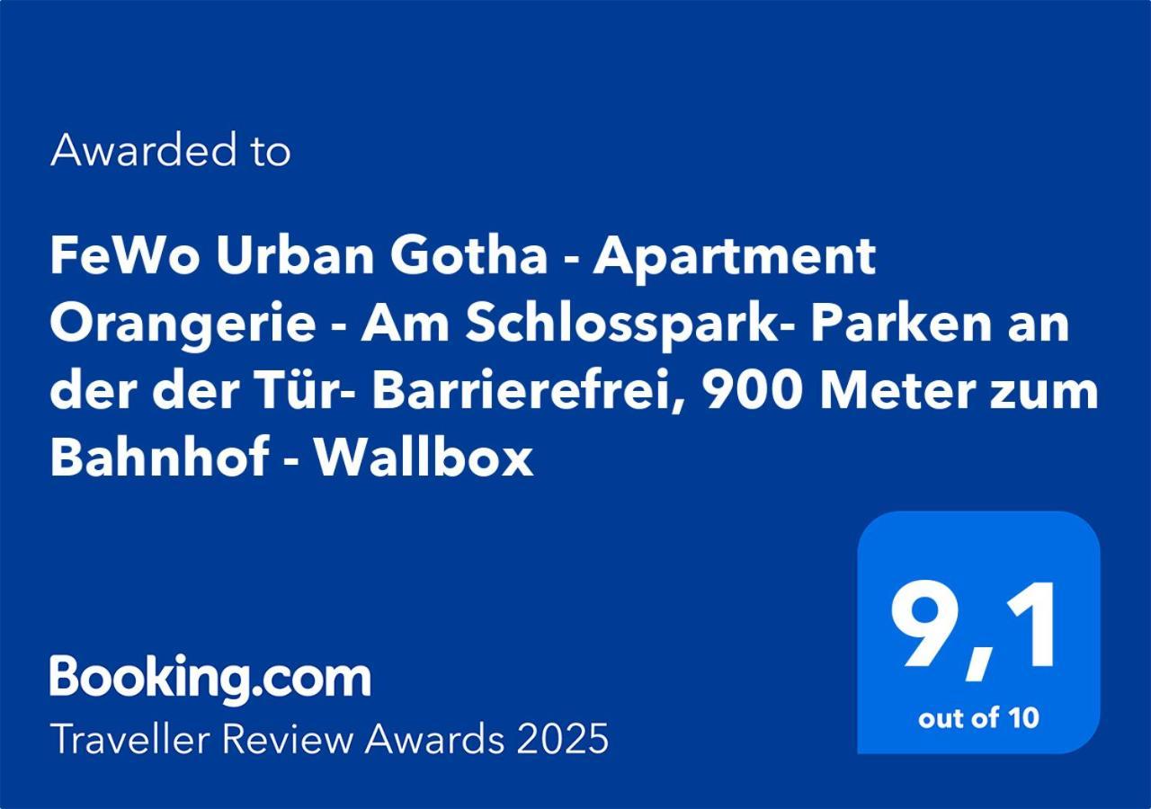 Fewo Urban Gotha - Apartment Orangerie - Am Schlosspark- Parken An Der Der Tuer- Barrierefrei, 900 Meter Zum Bahnhof - Wallbox Dış mekan fotoğraf